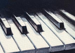 Gedetailleerde pianotoetsen