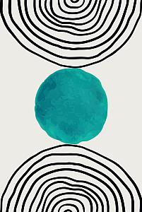 Minimalistische cirkel blauw #7