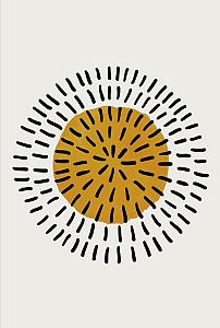 Minimalistische cirkel geel #8