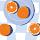 16610 ol sinaasappels op bord 120x90