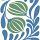 17861 ov abstracte bloemenposter  20 15x15
