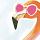 19908 ol flamingo met zonnebril 150x100