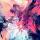Abstracte textuur roze en blauw