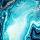 Golvende, blauwe texturen