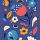 8903 ov bloemencompositie blauw  31 80x80