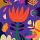 9181 ov bloemencompositie paars  21 15x15