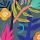 Bloemencompositie blauw #23