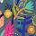 Bloemencompositie blauw #23