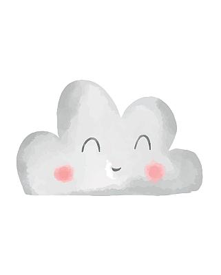 Illustratie van een vrolijke wolk