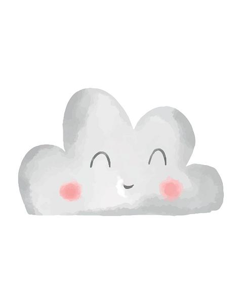 Illustratie van een vrolijke wolk