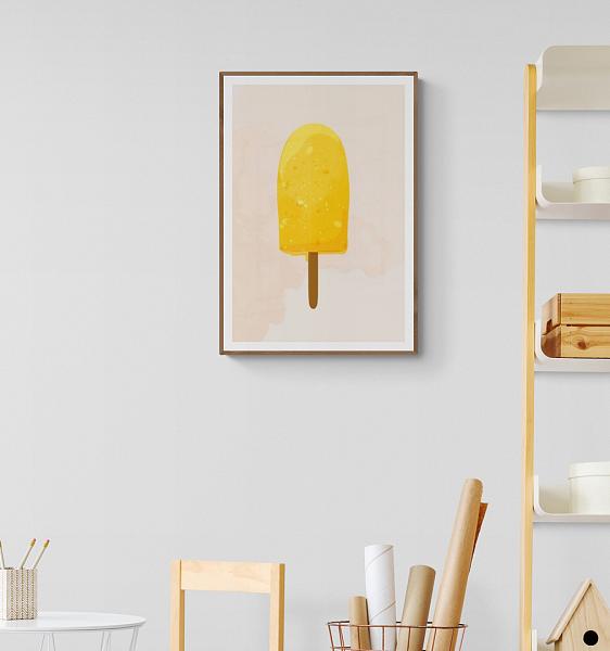 Poster van een citroenijsje