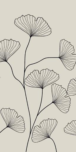 Fine line grijze bloemen