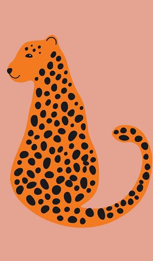 Minimalistische cheetah