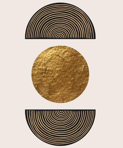 Gouden geometrische vormen #4
