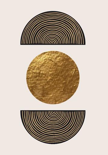 Gouden geometrische vormen #4