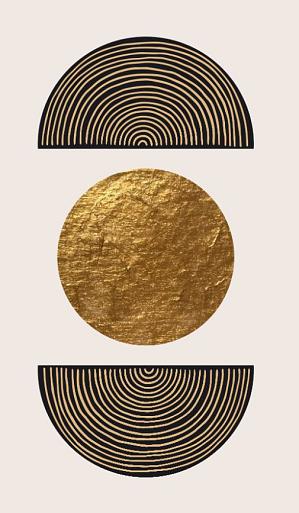 Gouden geometrische vormen #4