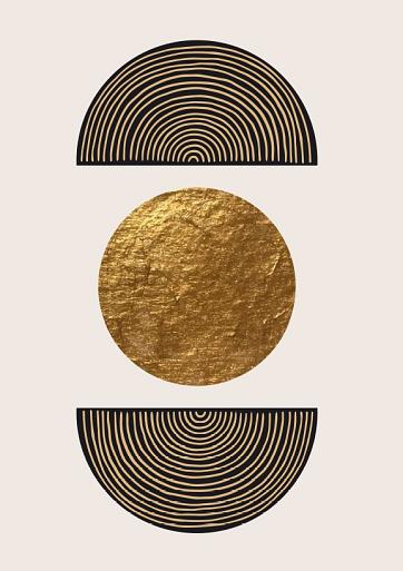 Gouden geometrische vormen #4