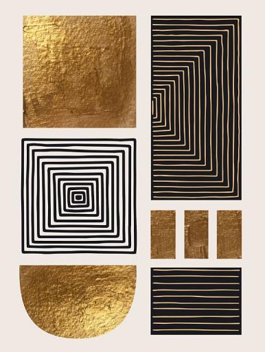 Gouden geometrische vormen #3