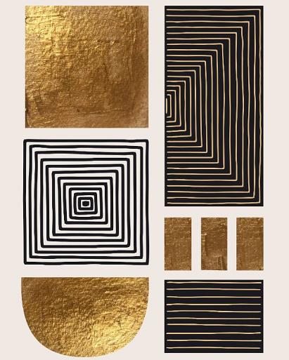 Gouden geometrische vormen #3