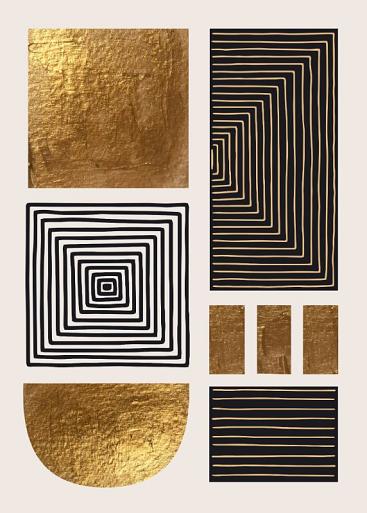 Gouden geometrische vormen #3