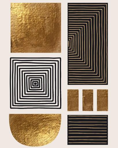 Gouden geometrische vormen #3