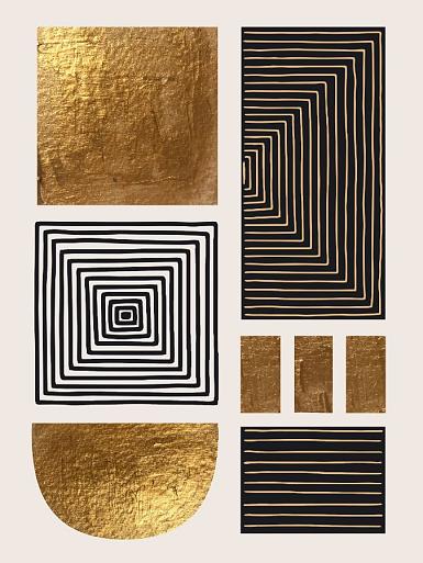 Gouden geometrische vormen #3