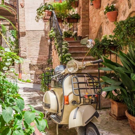 Vintage scooter in Italië