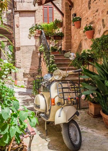 Vintage scooter in Italië