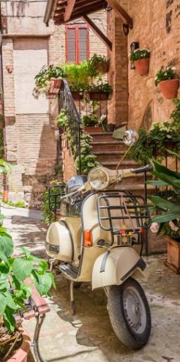 Vintage scooter in Italië