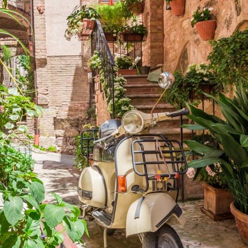 Vintage scooter in Italië