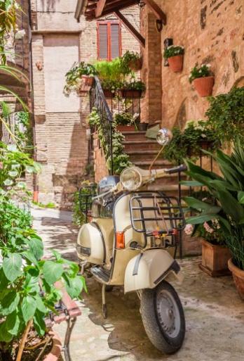 Vintage scooter in Italië