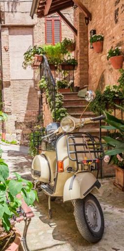 Vintage scooter in Italië
