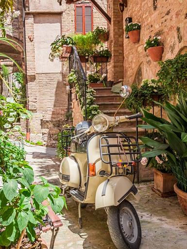Vintage scooter in Italië