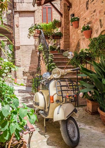 Vintage scooter in Italië
