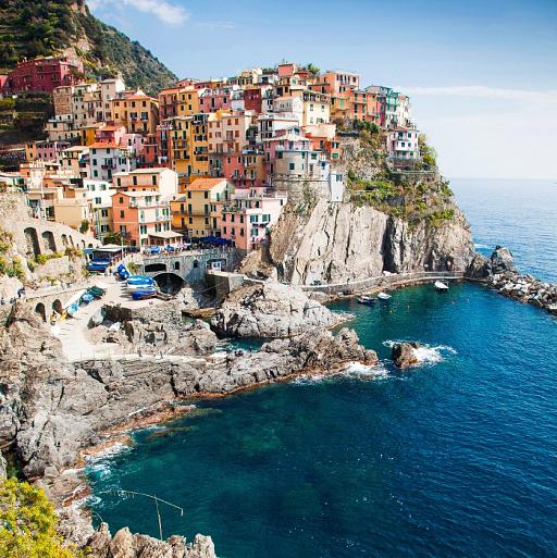 Dorpje Manarola aan de Italiaanse kust