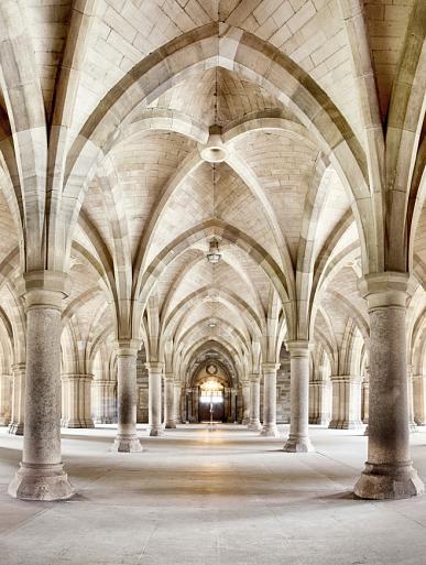 Panoramafoto van de Universiteitskloosters van Glasgow