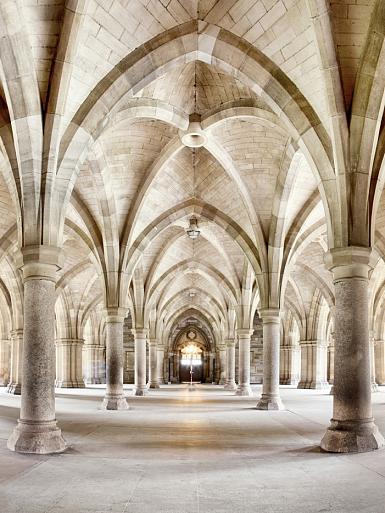 Panoramafoto van de Universiteitskloosters van Glasgow