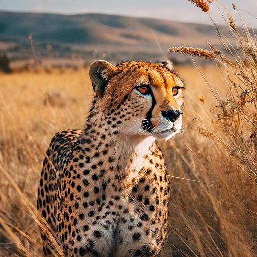 Cheetah in savannegras