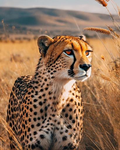 Cheetah in savannegras