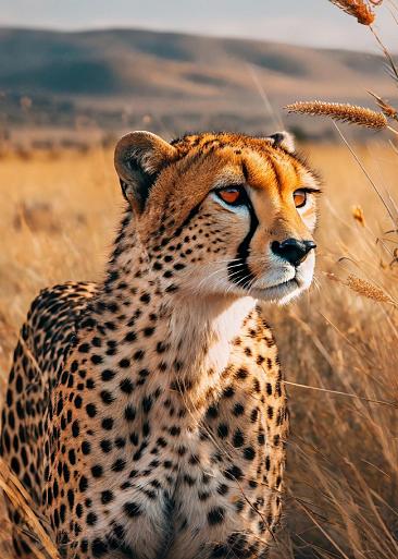 Cheetah in savannegras
