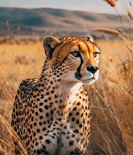 Cheetah in savannegras