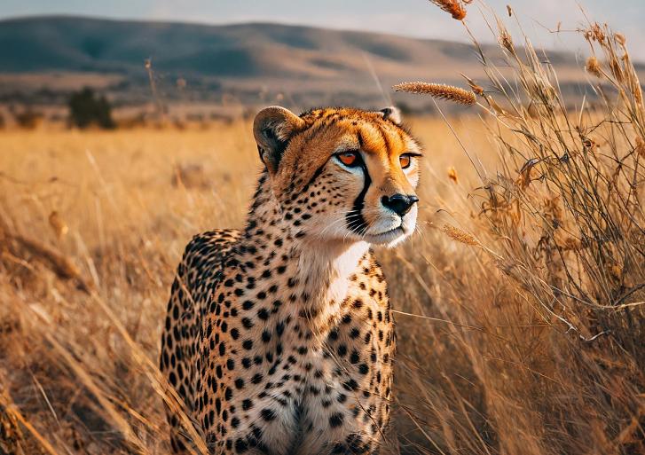 Cheetah in savannegras