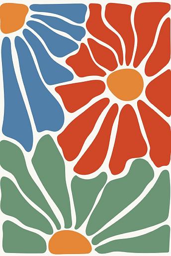 Abstracte bloemenposter #7