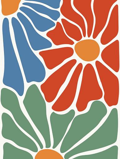 Abstracte bloemenposter #7