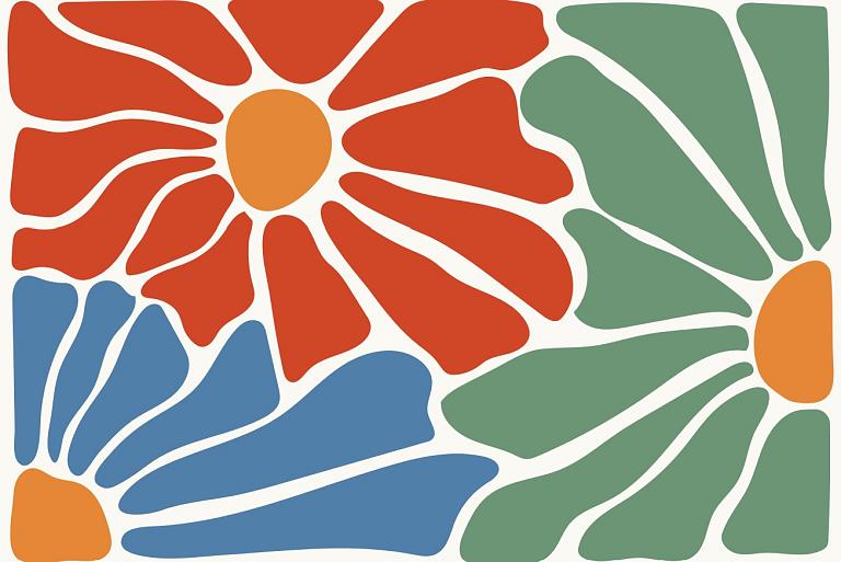 Abstracte bloemenposter #7