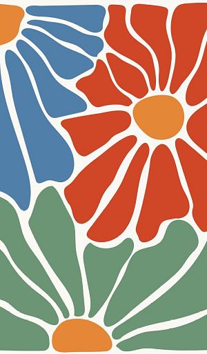 Abstracte bloemenposter #7
