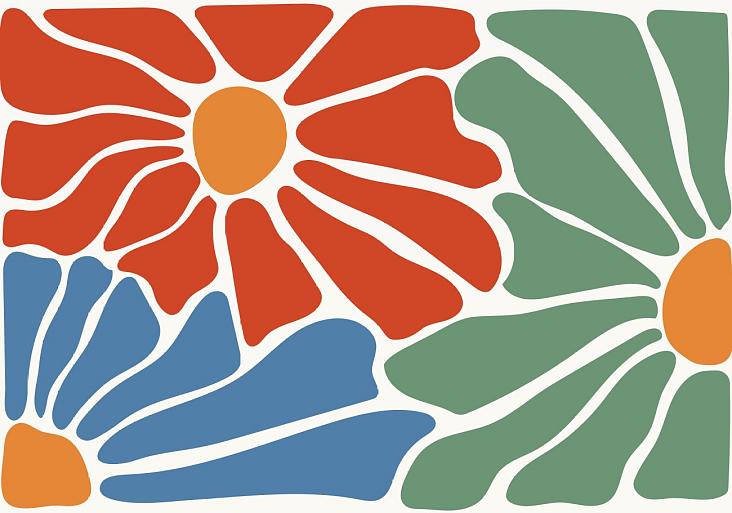 Abstracte bloemenposter #7