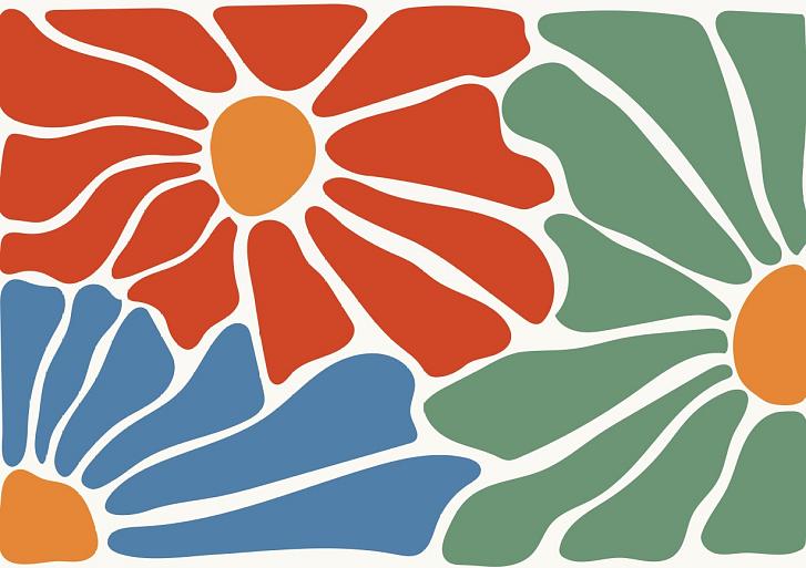 Abstracte bloemenposter #7