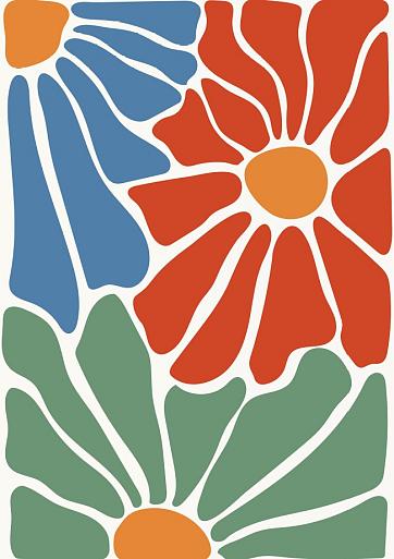 Abstracte bloemenposter #7