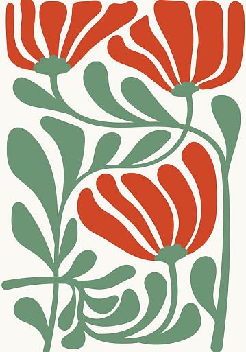 Abstracte bloemenposter #9